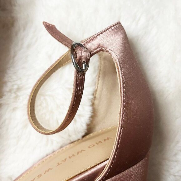 Who What Wear‎ Pink Satin Sydney Platform Heels NWT Size 7.5 - Picture 4 of 12